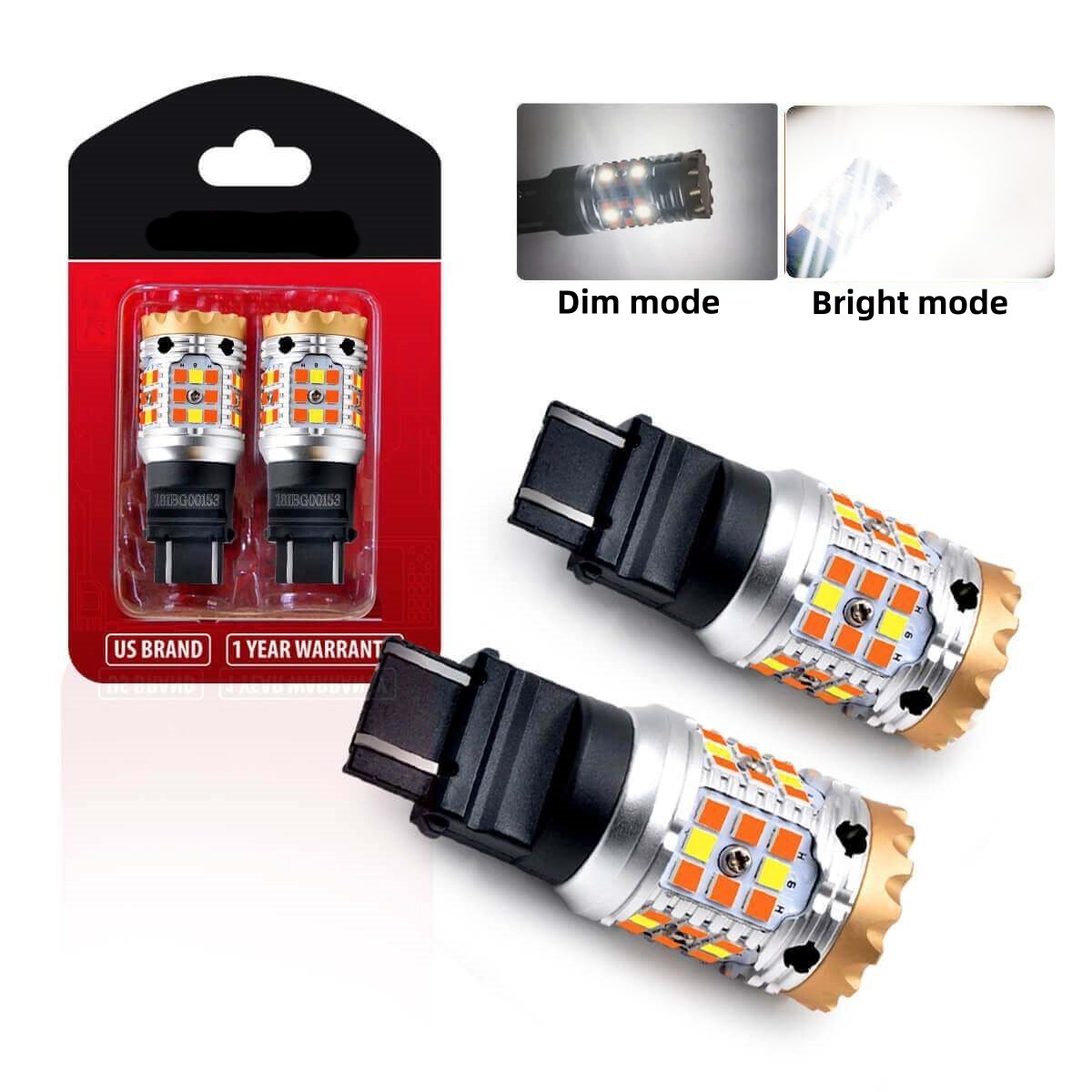 Canbus 28W LED Turn Signal Light for Cars 3157 7443 Other Auto Parts Canbus Switchback with BAU15S 7440 3156 1156 for Vehicles